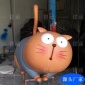 貓擺件動物雕塑商場大型玩偶定制玻璃鋼卡通雕塑擺件商場落地公仔